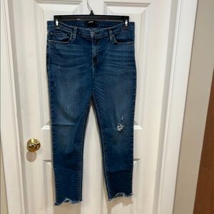 Hudson, “TALLY/SKINNY”, woman’s, distressed, blue jeans. Size 32.